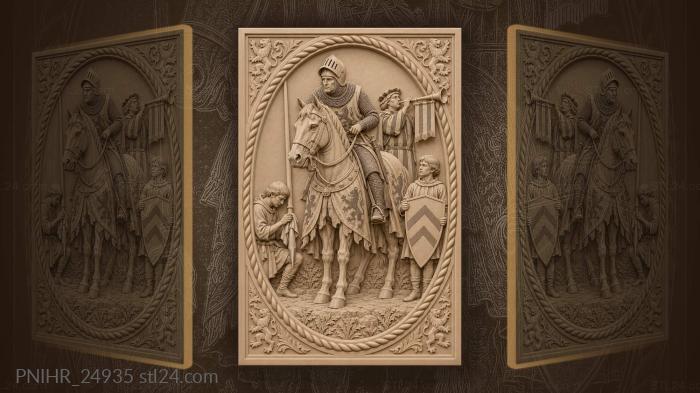 Before combat the knight tightens reins 3d STL model