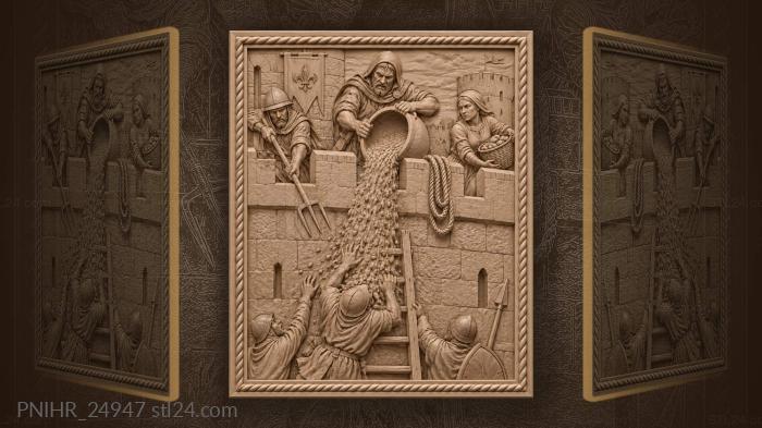 Castle defense against scaling ladders 3d STL model