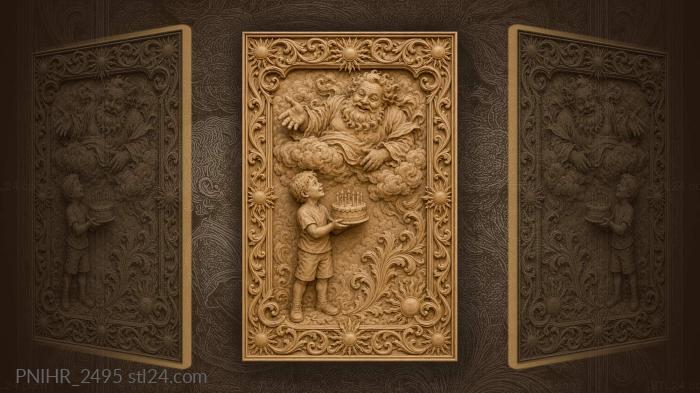 Birthday cake offered to a cloud giant 3d STL model