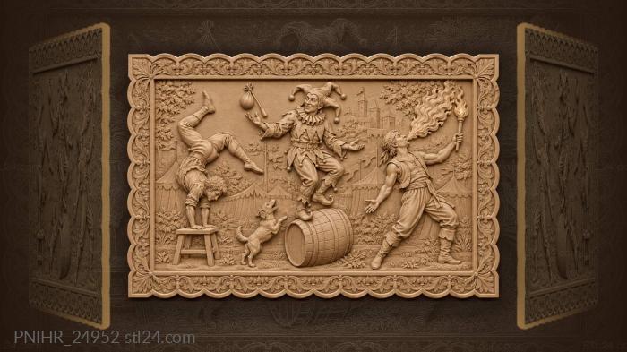 Jester’s antics barrel and performers 3d STL model