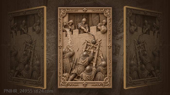 Castle defense against scaling ladder 3d STL model