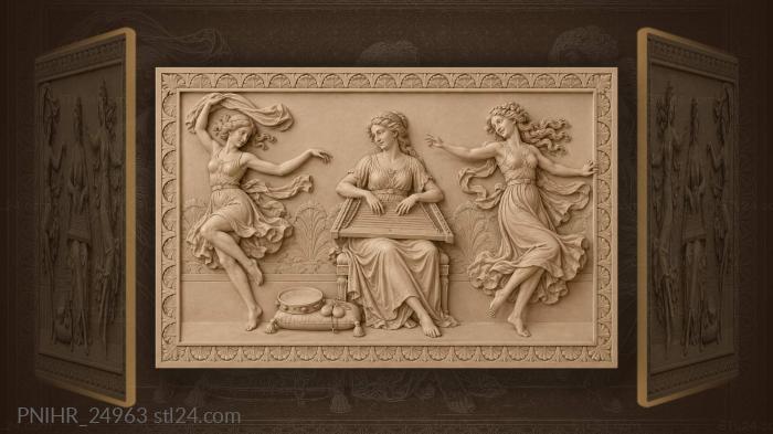 Music fills dancing joyful scene 3d STL model