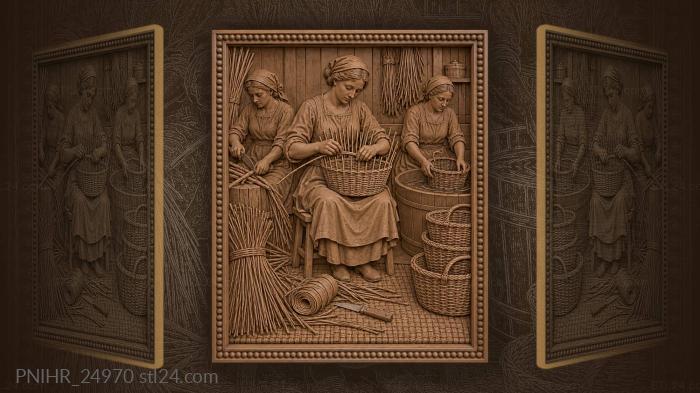 Willow weaving workshop scene life 3d STL model