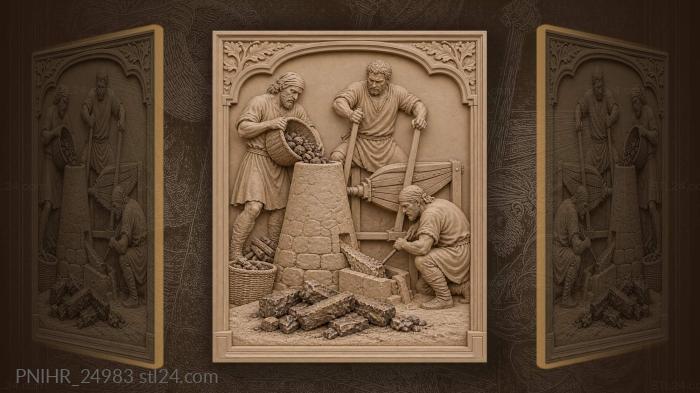 Ancient forge bloomery iron working 3d STL model