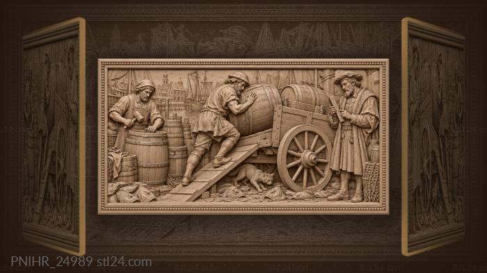 Fish barrels loading merchant cooper cat 3d STL model