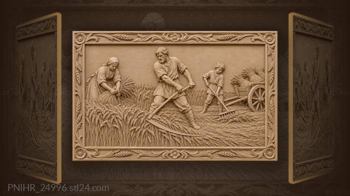Harvest time in golden fields 3d STL model