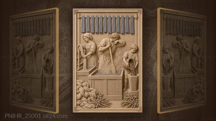 Dyer’s workshop blue wool madder roots 3d STL model
