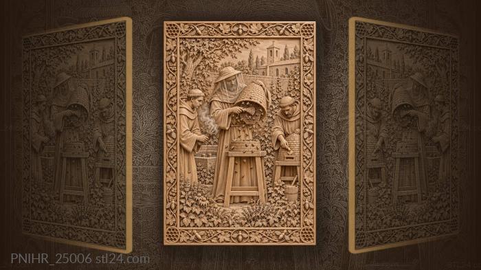 Monastic beekeeping in the garden 3d STL model