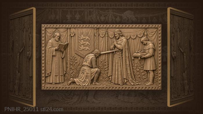 Knighting ceremony medieval lord blessing 3d STL model