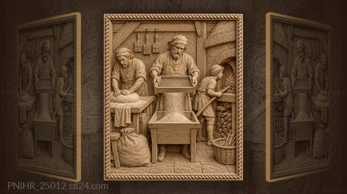 Castle bakery flour sifting and baking 3d STL model