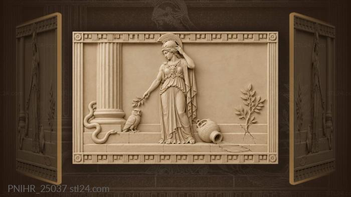 Athena owl acropolis ancient wisdom 3d STL model