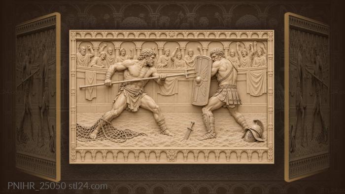 Gladiatorial combat arena struggle power 3d STL model