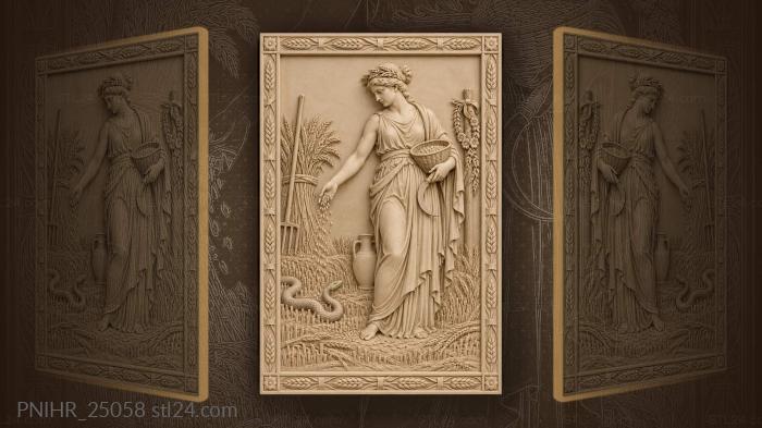 Ceres in golden harvest field 3d STL model