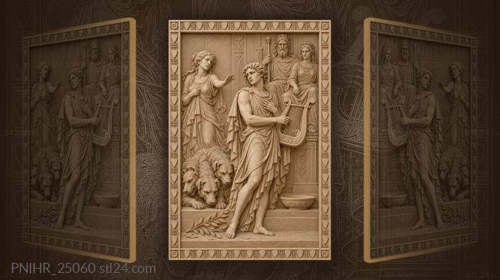 Orpheus and eurydice in hades 3d STL model