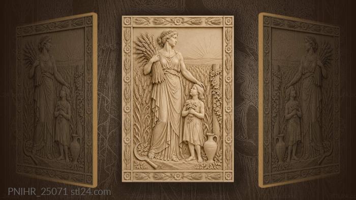 Demeter and child golden harvest 3d STL model