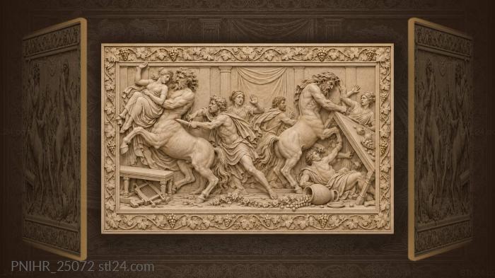 Centaurs lapiths wedding battle chaos 3d STL model