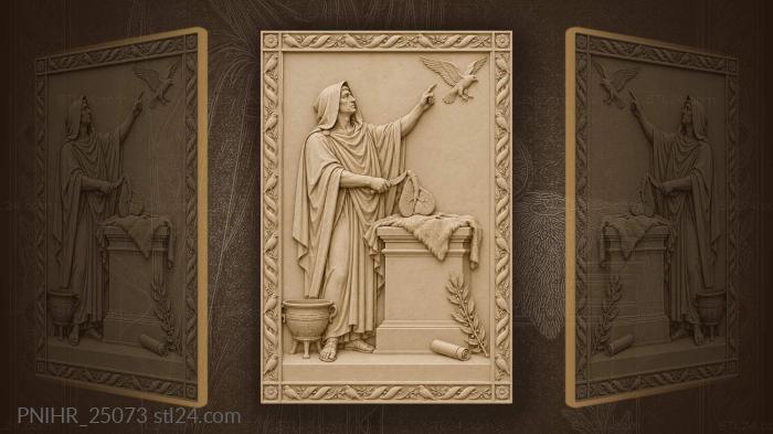 Augur reading the liver and a bird · Cicero 3d STL model