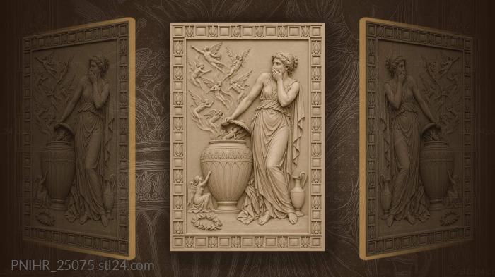 Pandora’s jar opening releasing spirits 3d STL model