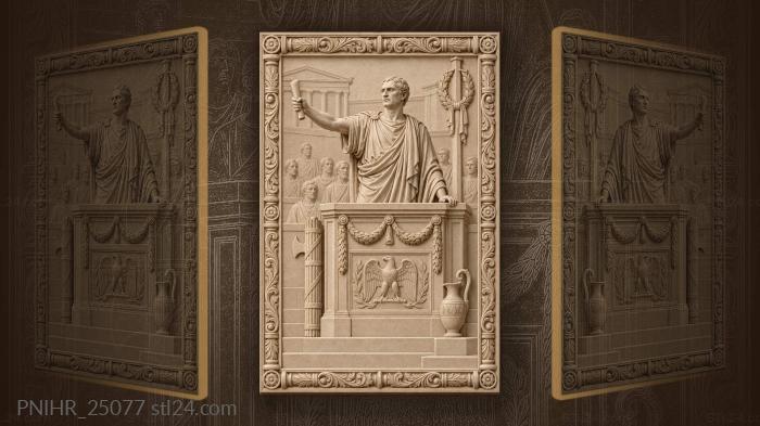 Roman consul addressing the people 3d STL model