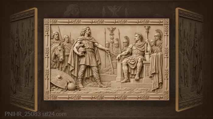 Vercingetorix surrenders to caesar triumphantly 3d STL model