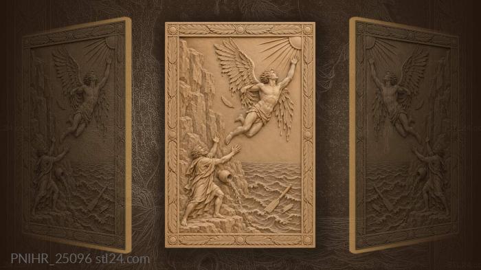 Icarus’s fall desperate father watches 3d STL model