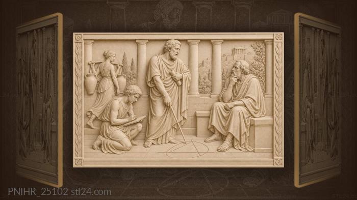 Ancient wisdom philosophical discussion agora 3d STL model