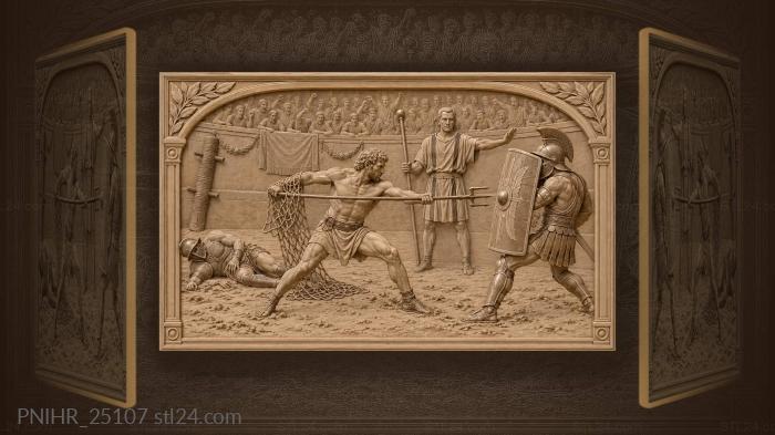 Gladiatorial combat arena struggle action 3d STL model