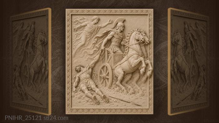 Furious achilles races beneath patroclus 3d STL model