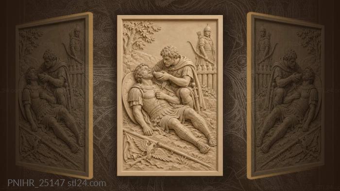 Fallen warrior last breath comrade 3d STL model