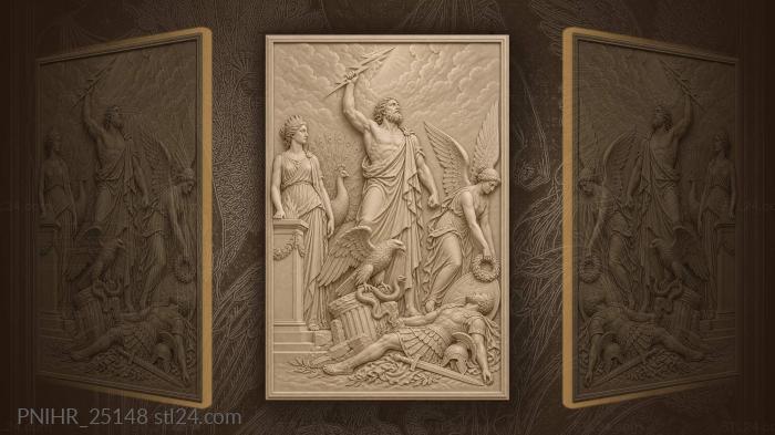Zeus lightning eagle hera nike 3d STL model