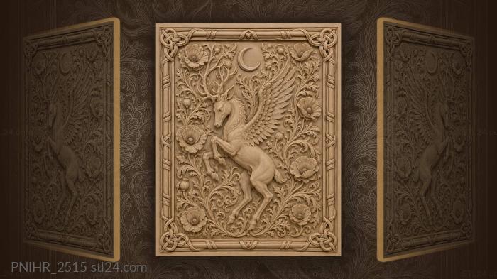 Winged deer and lunar poppies 3d STL model