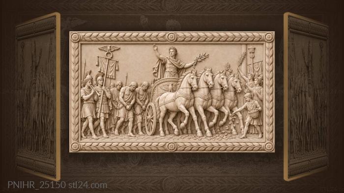 Roman triumph general white stallions 3d STL model