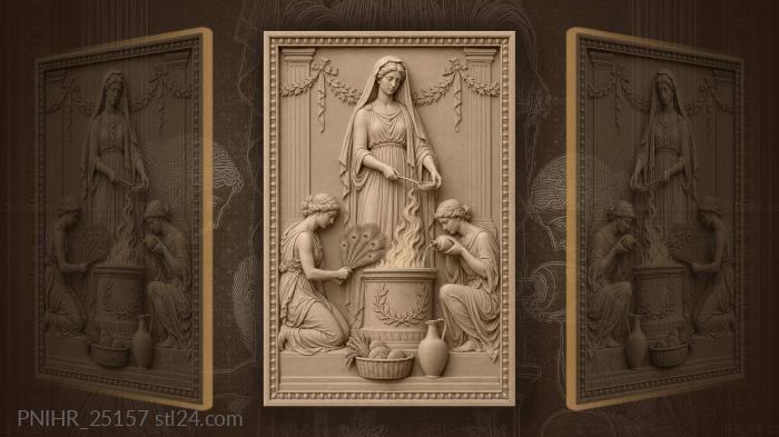 Vesta’s priestess sacred flame tending 3d STL model