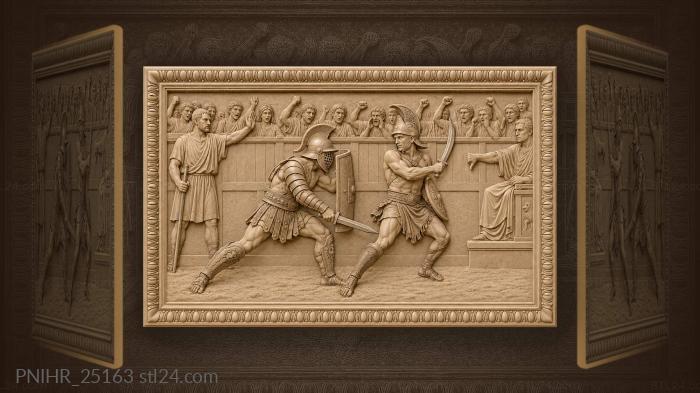 Gladiatorial duel arena combat action 3d STL model