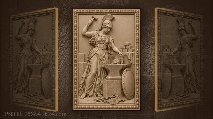Minerva at the blacksmith’s forge 3d STL model