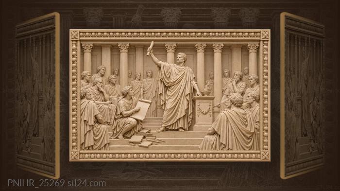 Roman senator addressing the assembly 3d STL model