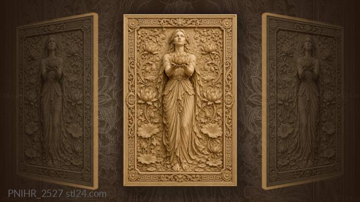 Lotus held in her open hands 3d STL model