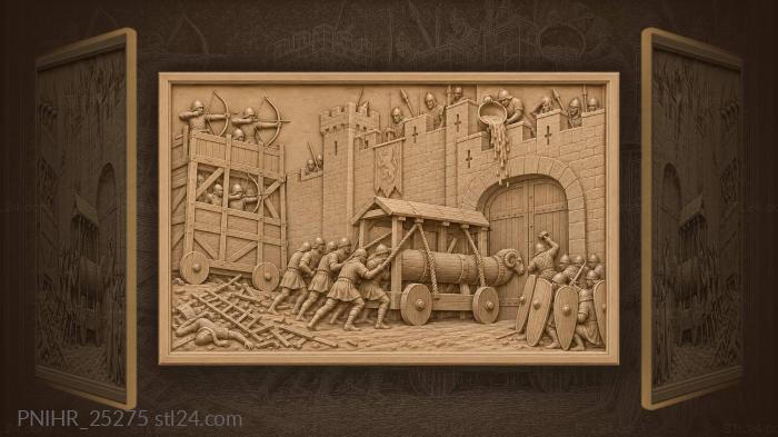 City under siege fierce battle 3d STL model