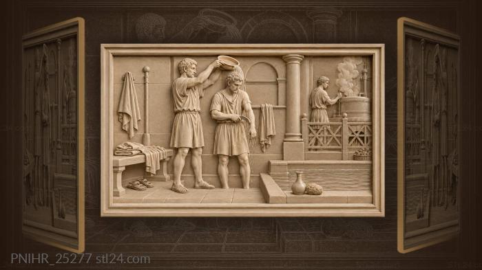 Bather scrapes oil beside the boiler 3d STL model