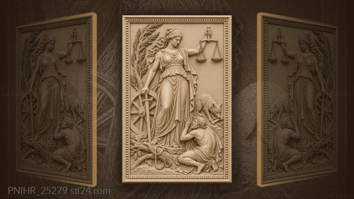 Nemesis with scales and fortune wheel 3d STL model