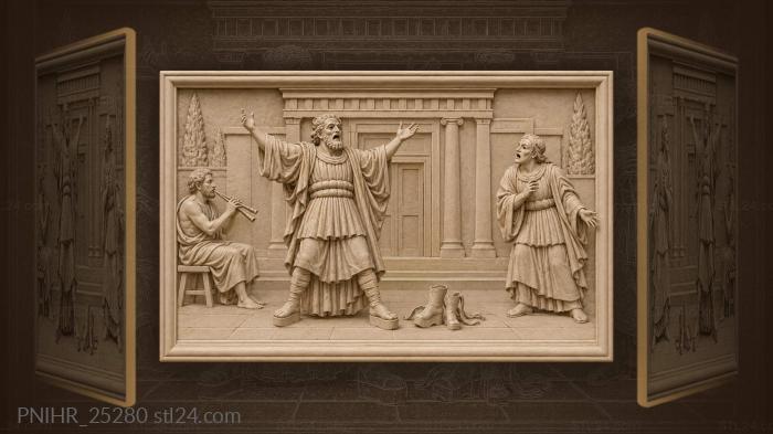 Ancient greek drama stage performance 3d STL model