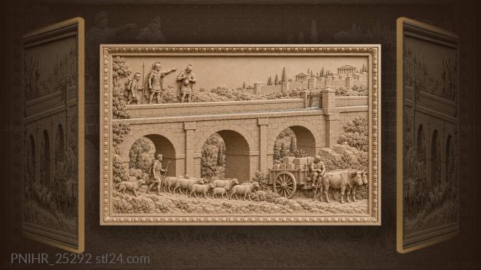 Roman aqueduct valley legionary patrol 3d STL model