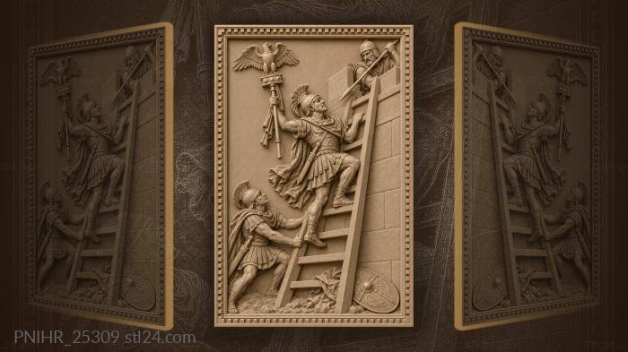 Roman legionary scaling fortress wall 3d STL model