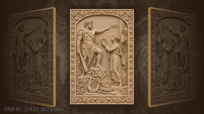Hercules choice between virtue and vice 3d STL model