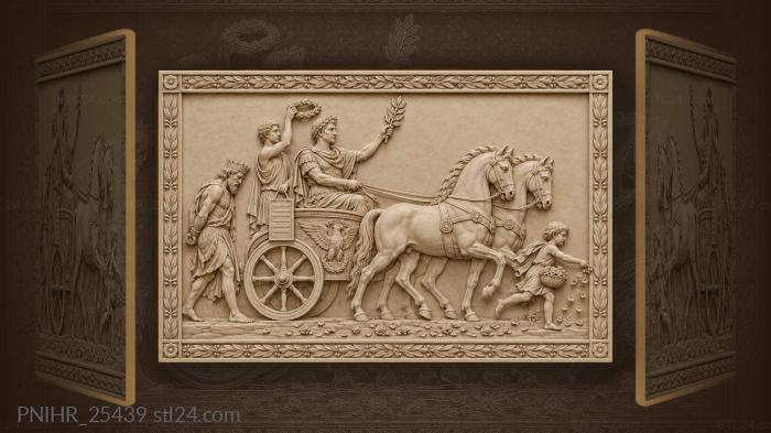 Roman triumph chariot victory parade 3d STL model