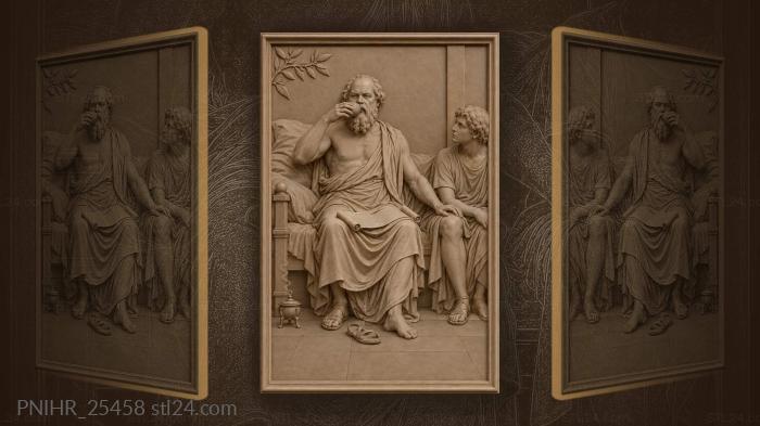 Socrates and the hemlock drink · Plato 3d STL model