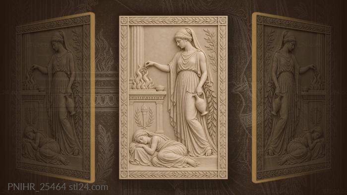 Vesta tending the sacred flame 3d STL model