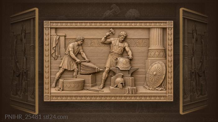 Temple forge smithy working armor 3d STL model