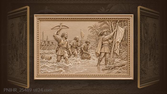 Coastal landing with explorer and native 3d STL model