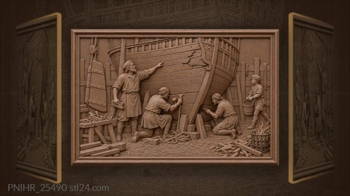 Ship repair in coastal workshop 3d STL model
